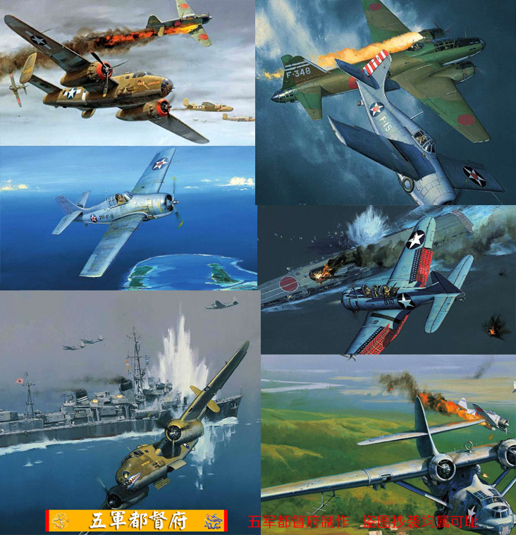 【空】烈火长空：惨烈的太平洋战争空战彩色油画图文（英）