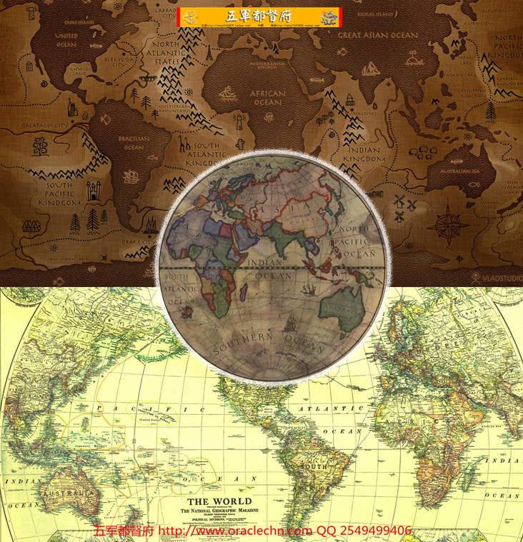 【地图】地球自然地理气候与人文历史古典地图50张
