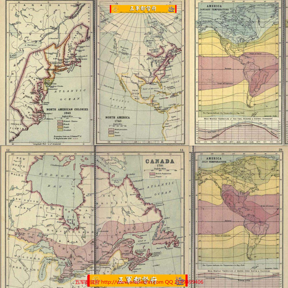 【地图】北美洲南美洲历史地图集（英文原版）