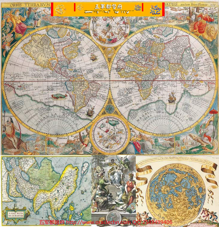 【地图】16世纪欧洲绘世界国家航海地图集58幅（全彩高清）