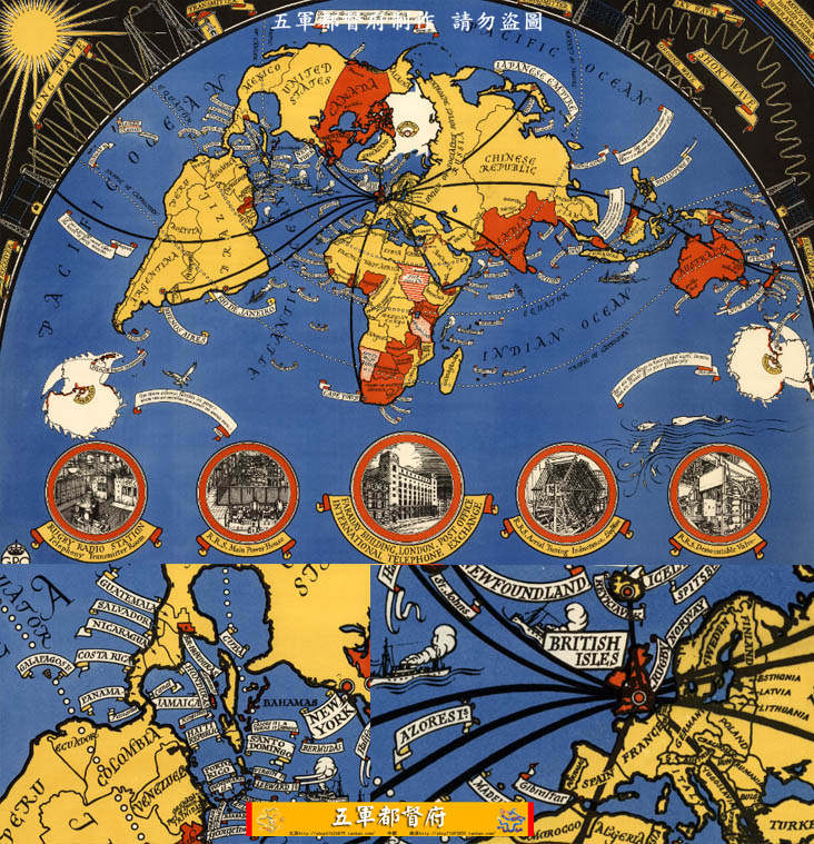 【地图】世界历史古典电报电话线路高清示意图