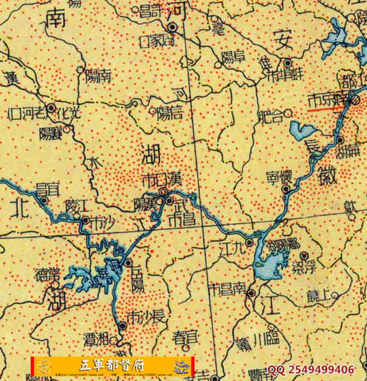 【舆图】解放前中国人口分布密集度高清示意图地图（1947版）