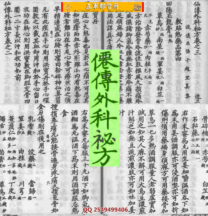 【古籍】道医正统 仙传外科秘方11卷（民国高清秘本）