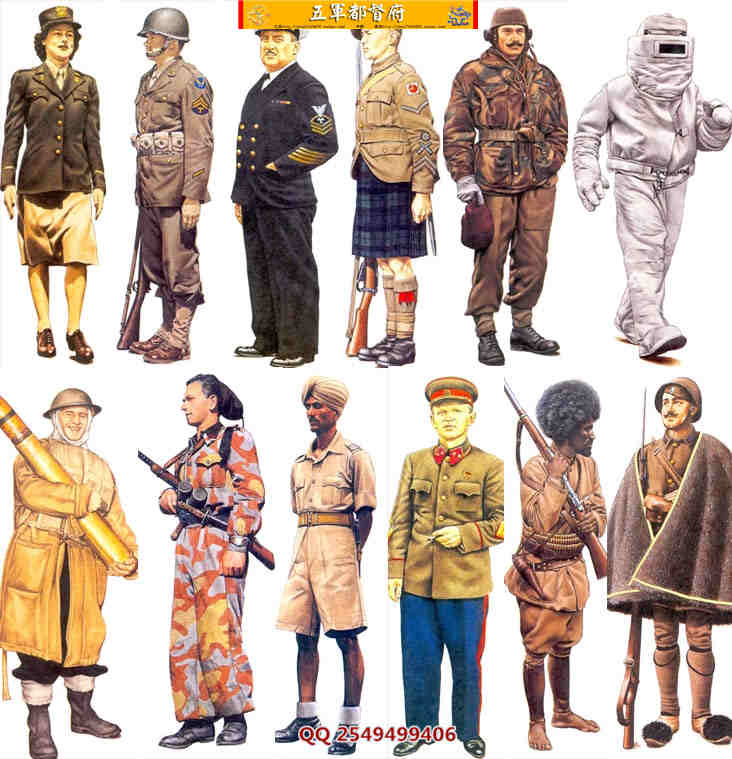 二战各国士兵服饰影视道具人物形象280种参考素材（俄）