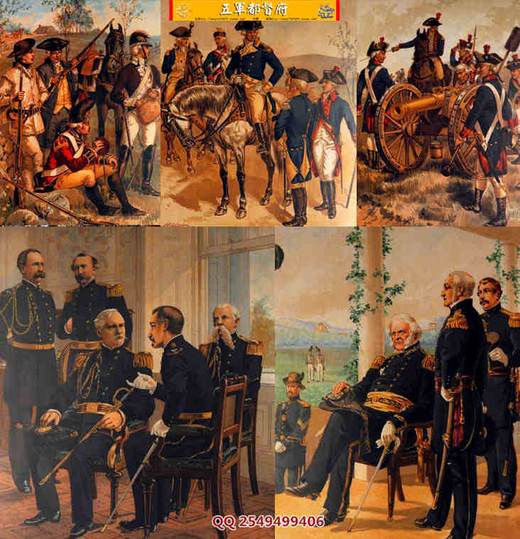 美国独立战争 南北战争服饰全彩手绘图40幅